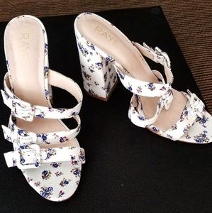 RAYE floral white dress sandals